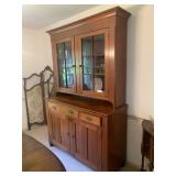 Cherry Dutch Cupboard with 12-Pane Top