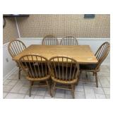 7pc Oak Kitchen Table and Chairs