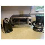 Toaster Oven, Electric Can Opener and Coffee