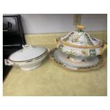 Decorative Oval Casserole and Soup Tureen
