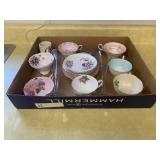 Decorative Porcelain Cups and Saucers