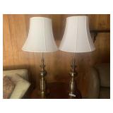 2 Brass Touch Table Lamps