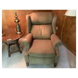 Contemporary Wingback Upholstered Recliner