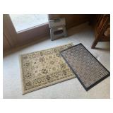 1 Indoor and 1 Outdoor Rug and Step Stool