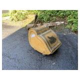 Vintage Pressed Tin Ash Bucket w/Turkey