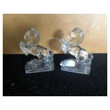 Glass Horse Bookends