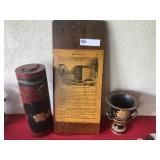 Wooden Bottle Box and Decorative Items