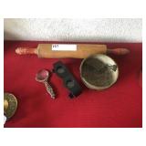 Pottery Bowl, Magnifying Glasses, Etc.