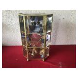 Brass 3-Tier Shelf and Hummingbird