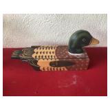Wooden Duck Design Slide Lid Box