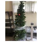 Artificial Christmas Tree and Ornaments