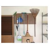 Brooms, Rakes, Cork Board, Cane, Etc.