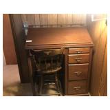Contemporary Cherry Draftsman Slant Top Desk