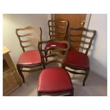 4 Wooden Cushion Top Chairs