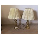 2 Brass Table Lamps