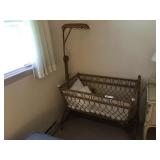 Vintage Wicker Cradle