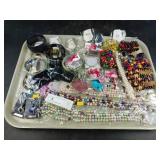 Tray Lot of New Costume Jewelry