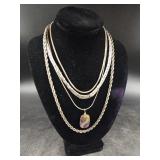 4 Sterling Silver Necklaces