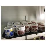 18 Vintage Blue & Red Ranger Joe Mugs