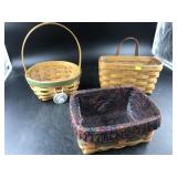 3 Longaberger Baskets