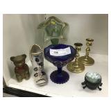 Carnival Compote, Art Glass Vase, Compass,