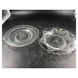 2Pcs- James Garfield Pattern Glass Plate