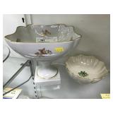 Limoge Footed Bowl & Lenox Bowl