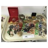 Tray of Costume Jewelry