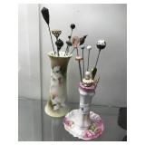 Selection of Hat Pins with China Floral