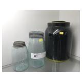 2 Mason Canning Jars