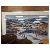 Country Scene Watercolor Print