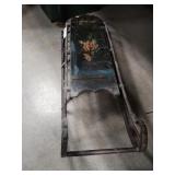 Antique Paint-Decorated Sled with Wooden Frame