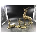 6 Brass Deer