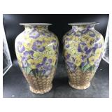 Pair of Porcelain Decorative Vases