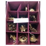 Box of 12 Danbury Mint Gold Ornament Collection
