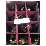 Box of 12 Danbury Mint Gold Ornament Collection