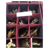 Box of 12 Danbury Mint Gold Ornament Collection