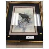 2 Framed and Matted Bird Prints