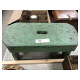 Primitive Green-Painted Foot Stool