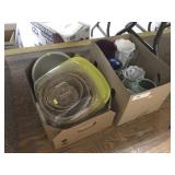 2 Various Box Lots-Flower Vases, Etc.