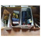 (4) Misc. Box Lots: Garden Tools, Hardware, Etc.