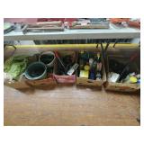 (6) Box Lots: Linens, Planters, Lubricants