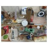 Table: Collector Plates, Clothes Pins, Misc.