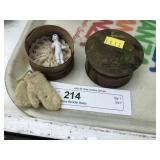 2 Antique Wooden Boxes