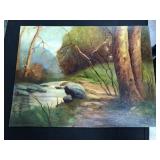 Original Oil on Board Fall Scene