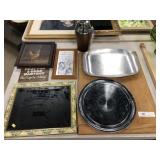 Large Wooden Cutting Board, Servingware, Etc.