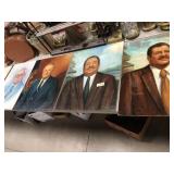 4 Oil on Board A. Hermansader Portraits