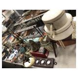 Vintage Lugage, Shelf, Collectibles, Etc.