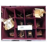 Box of 12 Danbury Mint Gold Ornament Collection