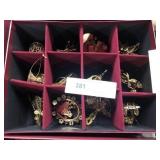 Box of 12 Danbury Mint Gold Ornament Collection
